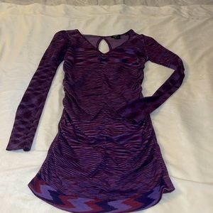 Purple sweater material dress
